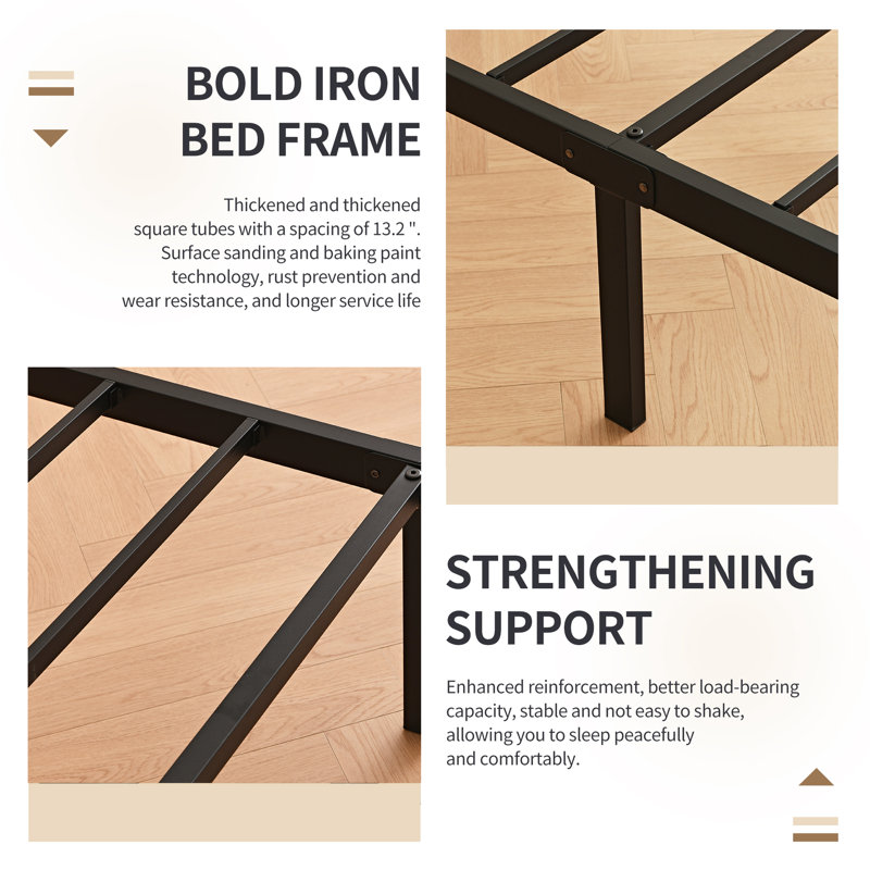 August Grove® Blina Extralong Twin 40.2'' Bed Frame & Reviews